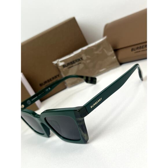 NEW Burberry BE4392U Briar Green Check Unisex Sunglasses - Picture 3 of 6